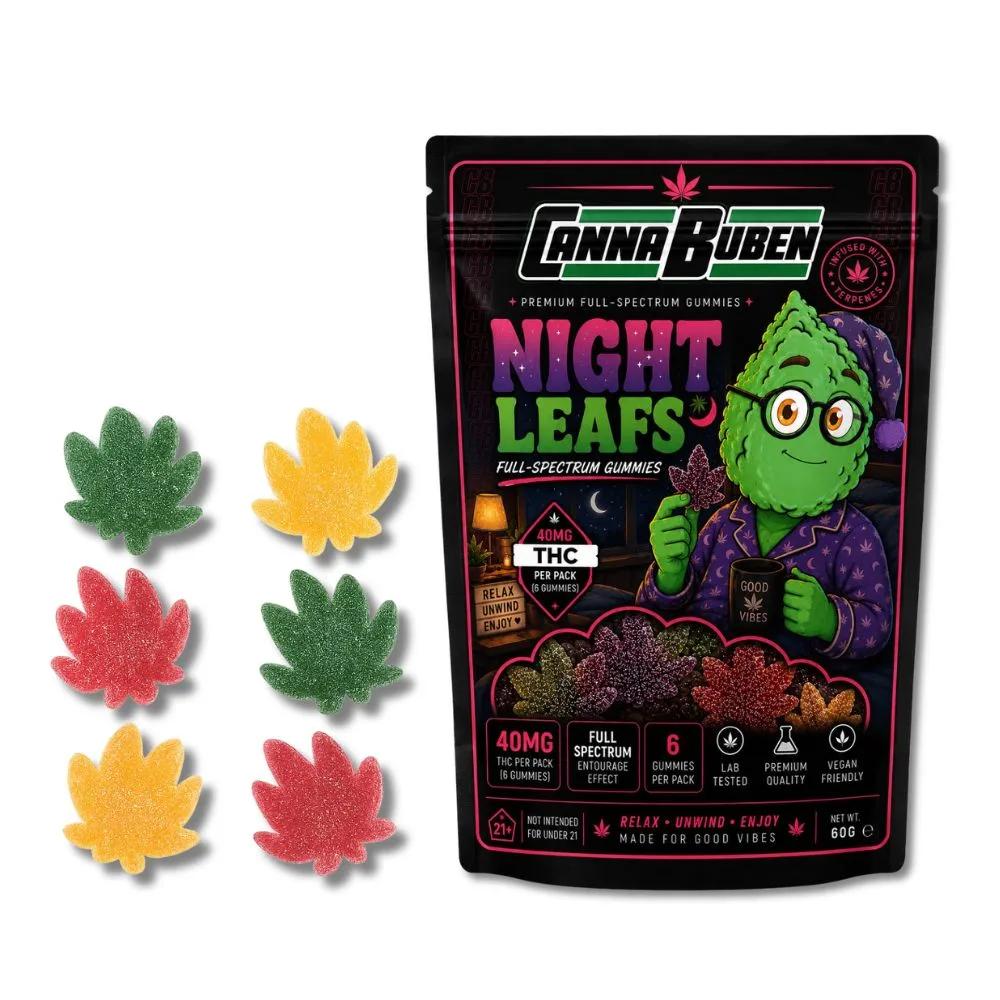 Cannabuben Night Leafs Full-Spectrum Gummies 40mg (6-pack)