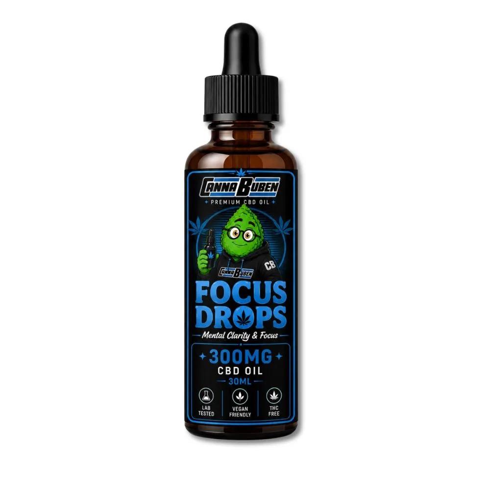 Cannabuben Focus Drops 300mg (30ml) — Clarity