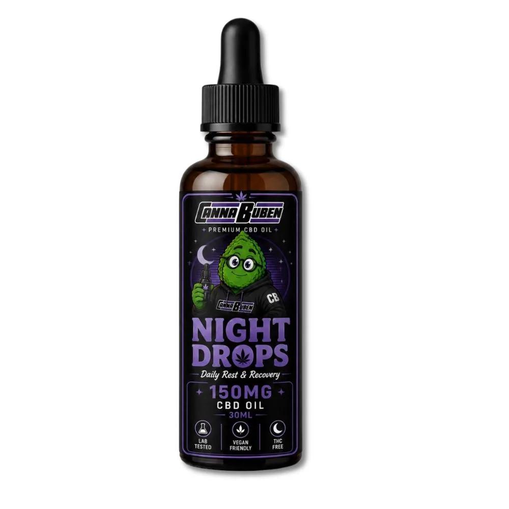 Cannabuben Sleep Drops 150mg (30ml) — Night