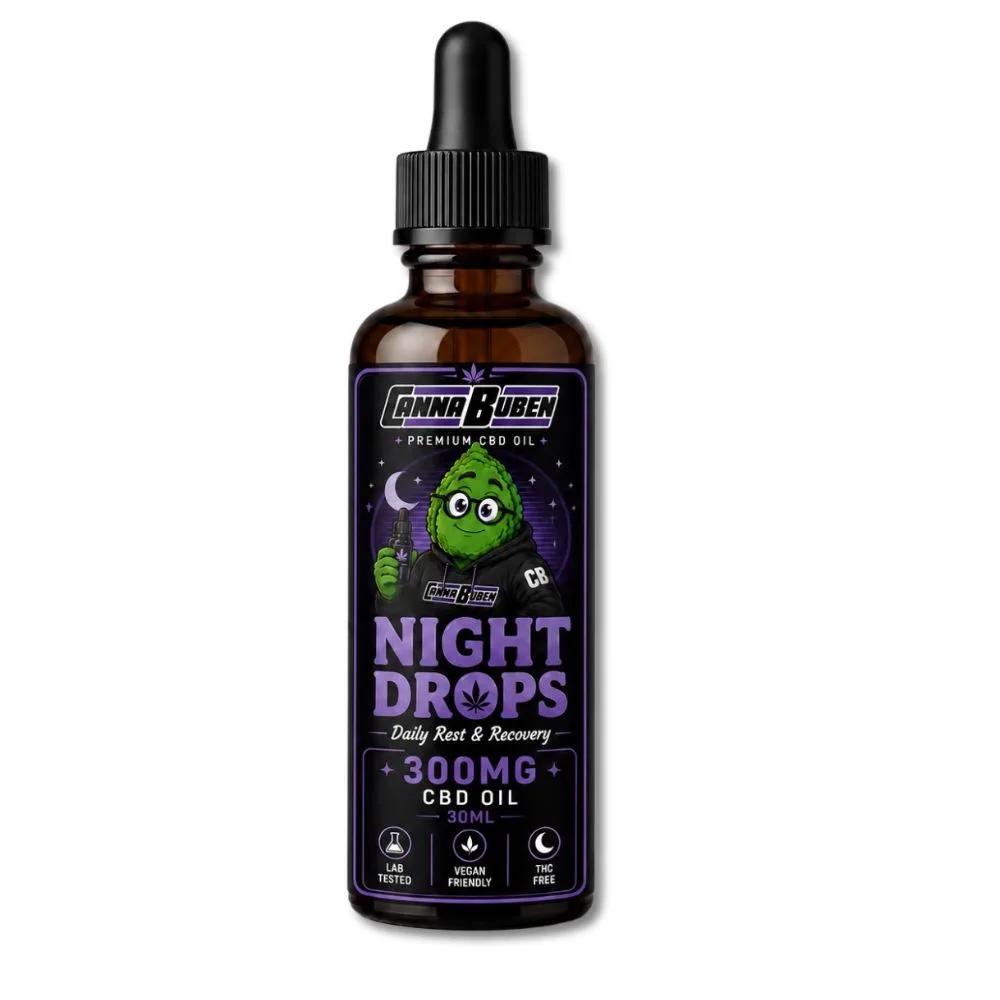 Cannabuben Sleep Drops 300mg (30ml) — Night